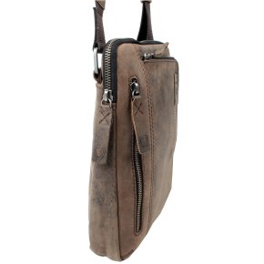 Strellson Zip Bag mit Tabletfach dark brown