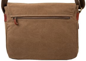 Troop London Laptop-Messengerbag Canvas brown