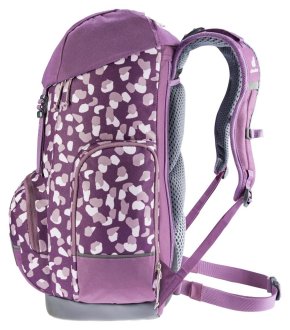 Deuter Scula Schulrucksack plum dots