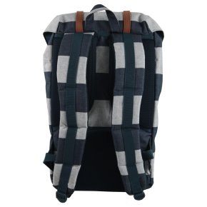 HERSCHEL LITTLE AMERICA border stripe/saddle brown