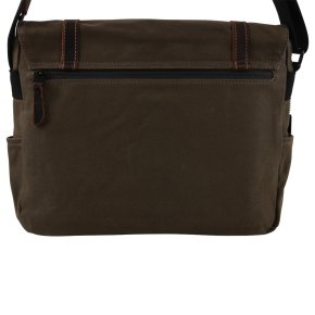 Troop London Laptop-Messengerbag Canvas olive