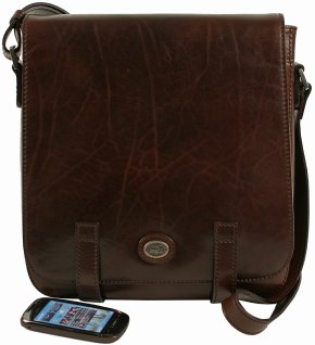 the bridge Messenger Bag mit Laptopfach für Herren testa di moro