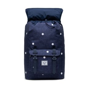 HERSCHEL LITTLE AMERICA MID Rucksack polka dot crosshatch peacoat