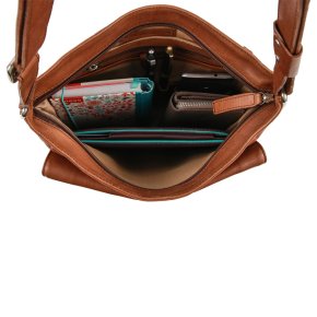 Saccoo VALENCIA Schultertasche cognac