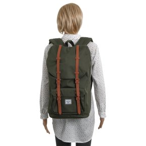 HERSCHEL LITTLE AMERICA CL Rucksack dark olive/saddle brown