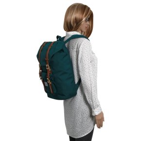 HERSCHEL LITTLE AMERICA MID DEEP TEAL/TAN