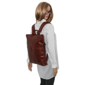 Saccoo MUSTERS Laptoprucksack brown