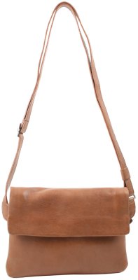 Saccoo BRANCOS kleine Schultertasche cognac