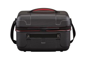 Travelite VECTOR Beautycase, schwarz / rot