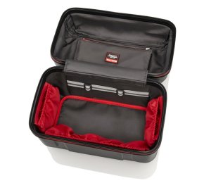 Travelite VECTOR Beautycase, schwarz / rot