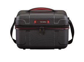 Travelite VECTOR Beautycase, schwarz / rot