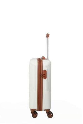 Travelite BALI Trolley S 4w weiss / cognac