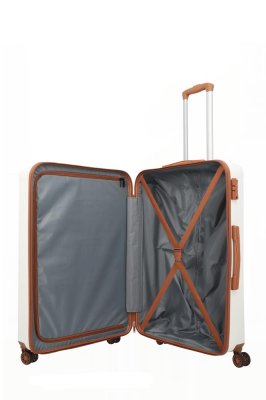 Travelite BALI Trolley 4w L weiss/cognac