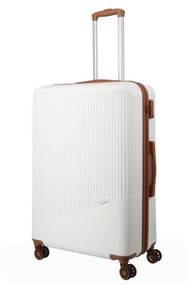 Travelite BALI Trolley 4w L weiss/cognac