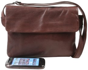 Saccoo BRANCOS kleine Schultertasche choco