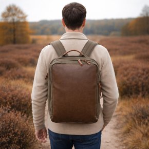 Aunts & Uncles Nagoya Rucksack 15" Lederfront fallen rock