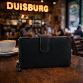 Aunts & Uncles Cactus Pear Reißverschluss-Börse jet black