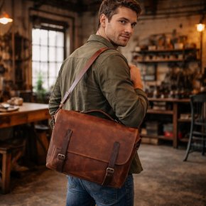 Aunts & Uncles BIG FELLA Laptoptasche hazelnut