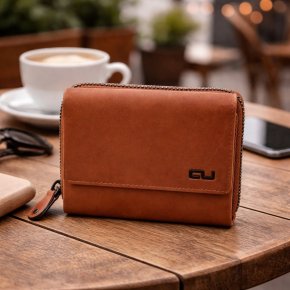 Aunts & Uncles LIV Geldbörse mit Überschlag cognac