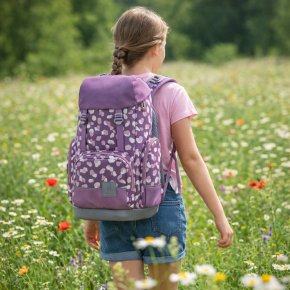 Deuter Scula Schulrucksack plum dots