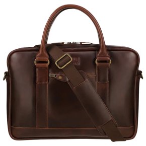 BUCKLE & SEAM Everett briefcase braun/dots