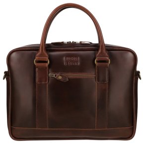 BUCKLE & SEAM Everett briefcase braun/dots