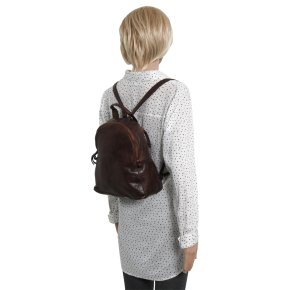 Gianni Conti Rucksack marrone Leder