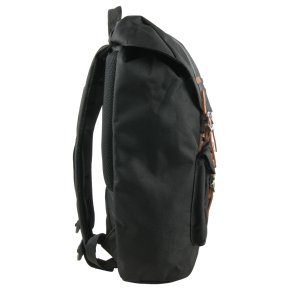 HERSCHEL LITTLE AMERICA MID Rucksack black/black/tan