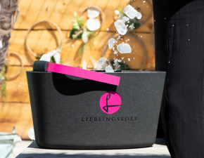 LIEBLINGSKORB LIEBLINGSKORB basic deep black/lachsorange