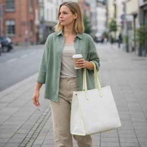 Emily & Noah Lina Shopper white