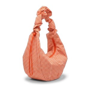GOTBAG. Moon Bag Ruffle vichy hot coral