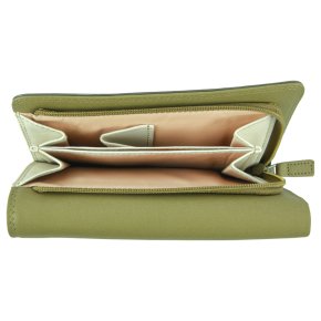 mywalit Medium Tri-fold Zip Damenbörse olive