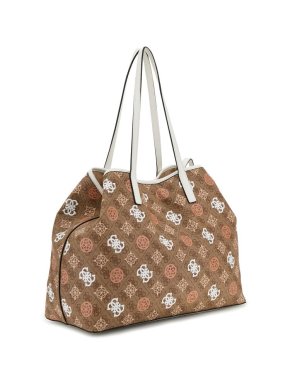 Guess VIKKY II large tote latte logo multi