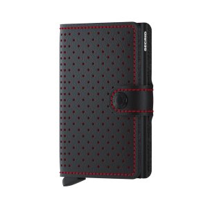 Miniwallet perforated black-red