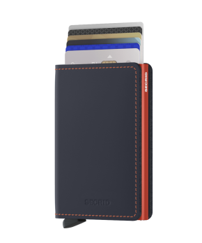 Secrid Slimwallet Matte Nightblue & Orange