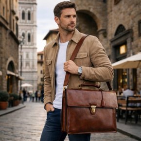 the bridge Aktenmappe marrone