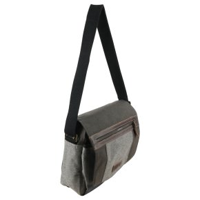 Troop London Messengerbag Laptop Canvas grey