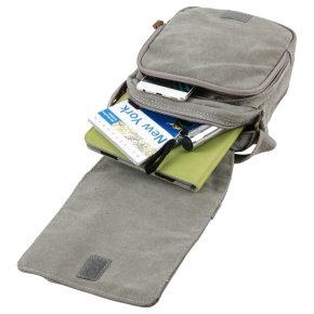 Troop London Across Body Bag Canvas ash grey