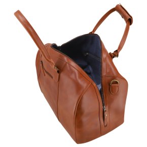 BUCKLE & SEAM Willow weekender cognac/blau