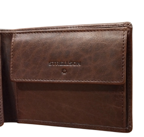 Strellson HATTON CROSS Corbin billfold mh7 darkbrown