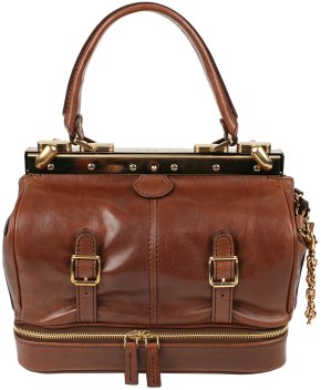 the bridge Twin Bag small Henkeltasche marrone