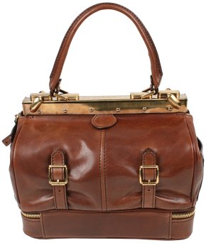 the bridge Twin Bag small Henkeltasche marrone