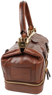 the bridge Twin Bag small Henkeltasche marrone